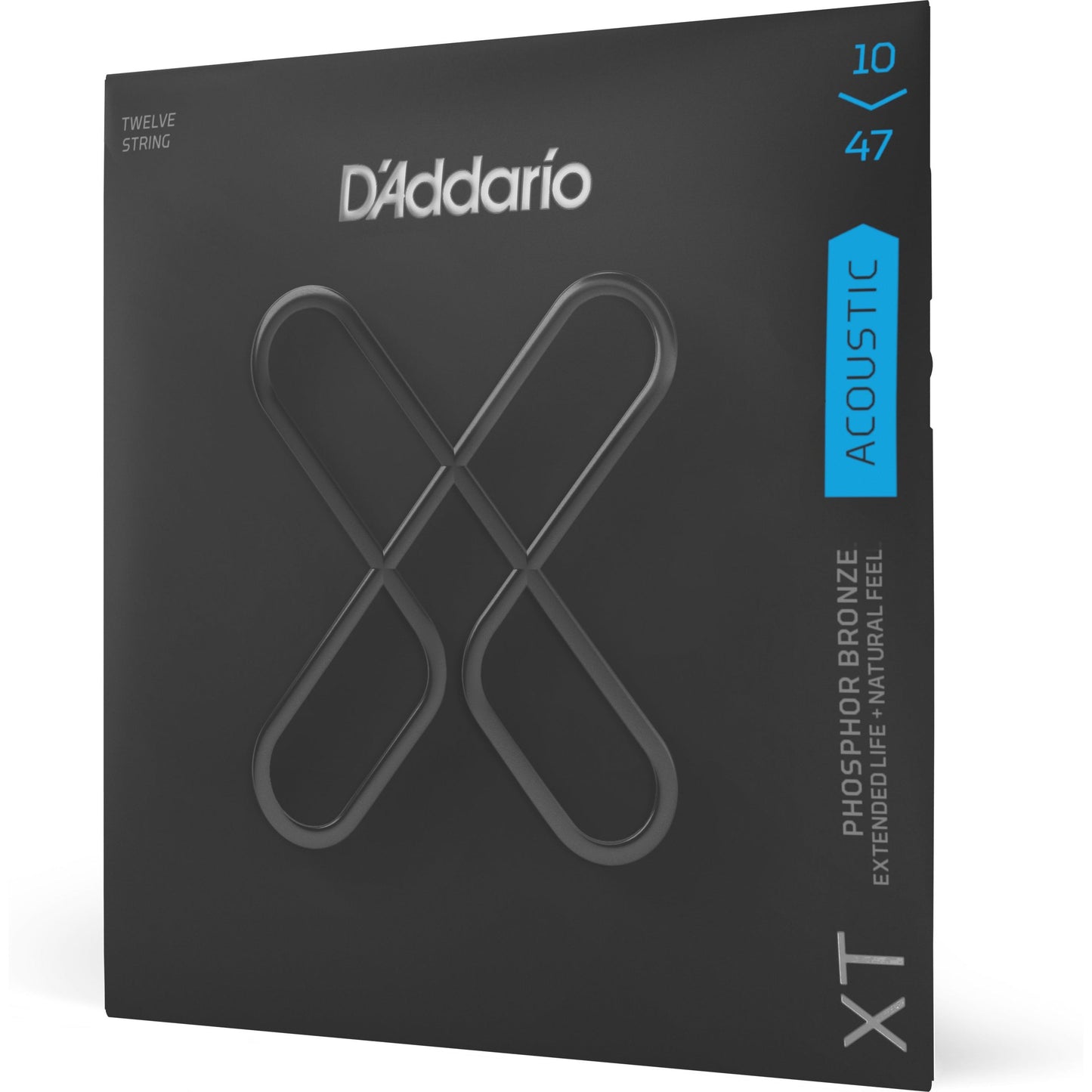 D'Addario XTAPB1047-12 XT Phosphor Bronze Acoustic Guitar Strings, 12-String Light, 10-47