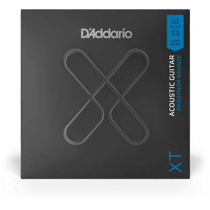 D'Addario XT Phosphor Bronze Acoustic Guitar Strings – Light – 12-53