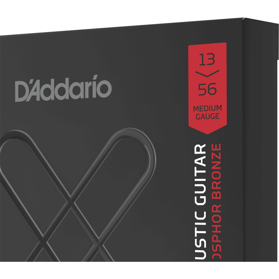 D'Addario XT Phosphor Bronze Acoustic Guitar Strings – Medium – 13-56 (3 Pack)