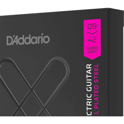 D'Addario XT Electric Nickel-Plated Steel – Super Light – 9-42 (3 Pack)
