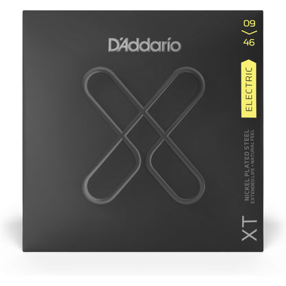 D'Addario XTE0946 XT Electric Nickel Plated Steel Electric Guitar Strings, Super Light Top/Regular Bottom, 09-46