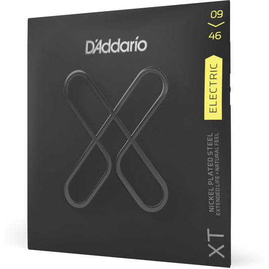 D'Addario XTE0946 XT Electric Nickel Plated Steel Electric Guitar Strings, Super Light Top/Regular Bottom, 09-46