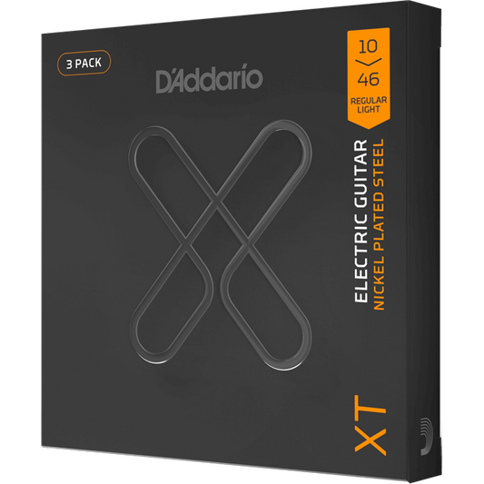 D'Addario XT Electric Nickel-Plated Steel – Regular Light – 10-46 (3 Pack)