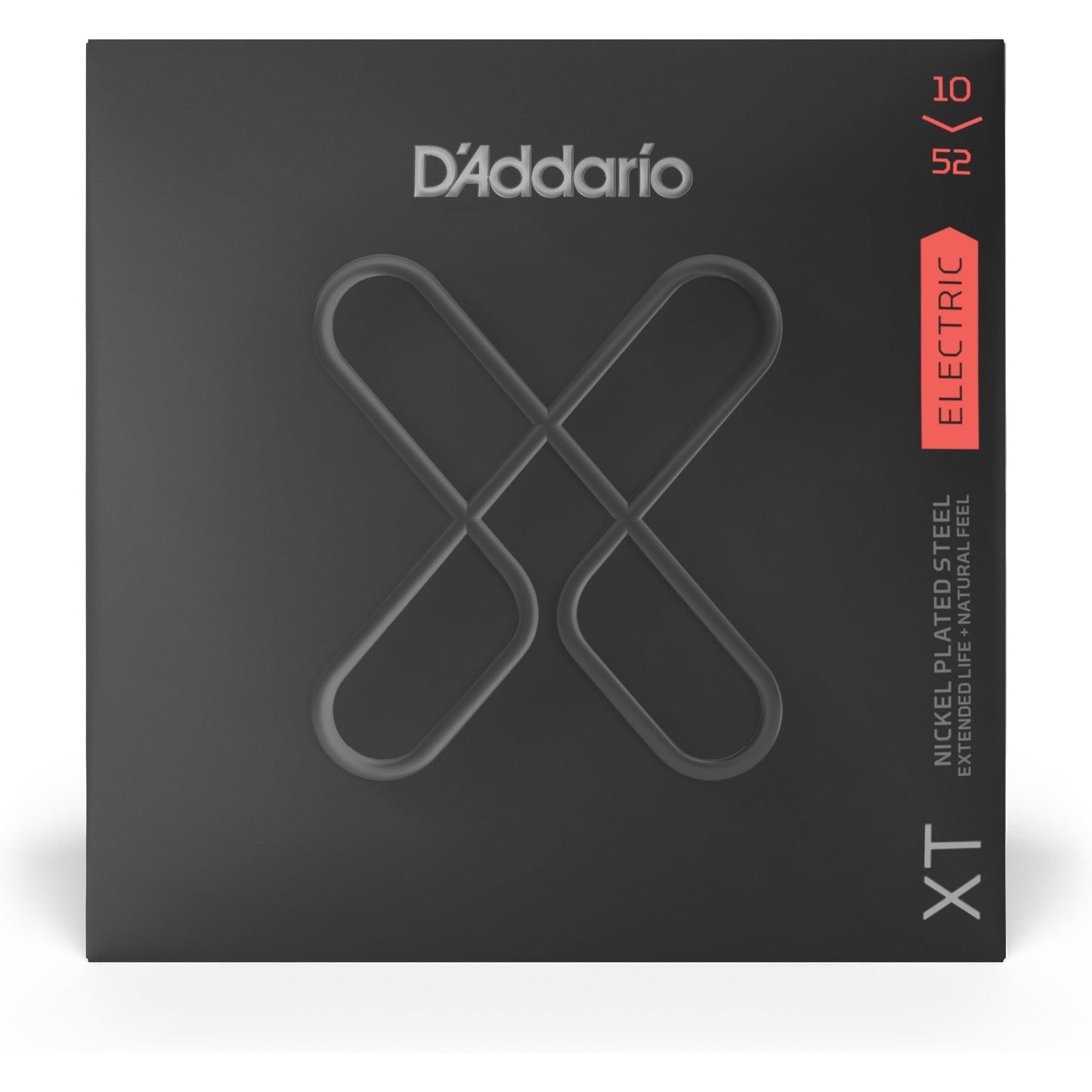 D'Addario XTE1052 XT Electric Nickel Plated Steel Electric Guitar Strings, Light Top/Heavy Bottom, 10-52