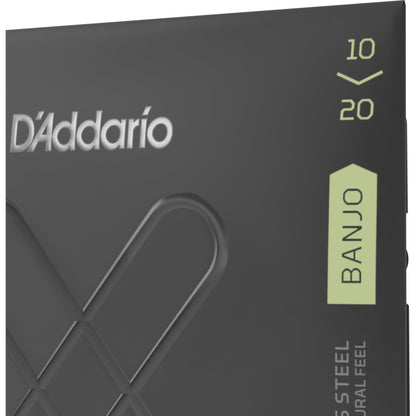 D'Addario XTJ1020 XT Stainless Steel Banjo Strings,  Custom Medium Light, 10-20