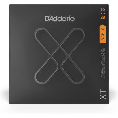 D'Addario XTJ1023 XT Nickel Plated Steel Banjo Strings, Medium, 10-23