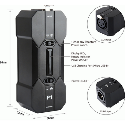 XVIVE P1 Portable Phantom Power Supply