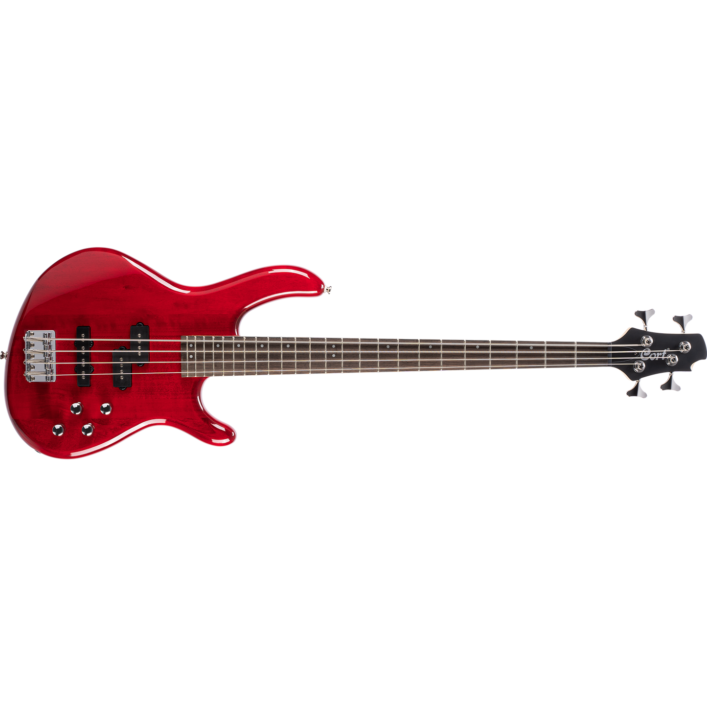 Cort Action Bass Plus Transparent Red 4 String Bass