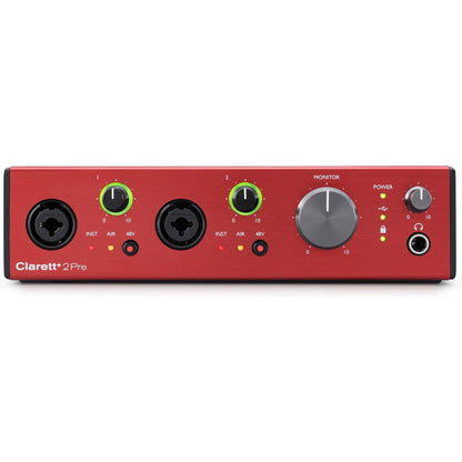 Focusrite Clarett+ 2Pre 2 Channel Mic Pre with AD/DA Conversion