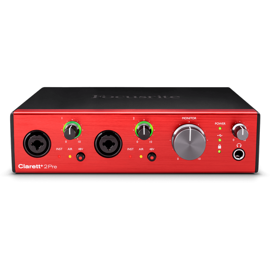 Focusrite Clarett+ 2Pre 2 Channel Mic Pre with AD/DA Conversion