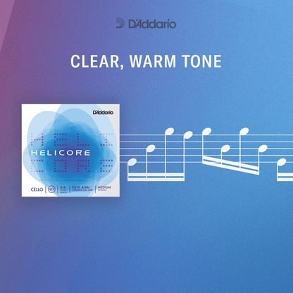 D'Addario Helicore Pizzicato Bass String Set – 3/4 Scale – Light Tension