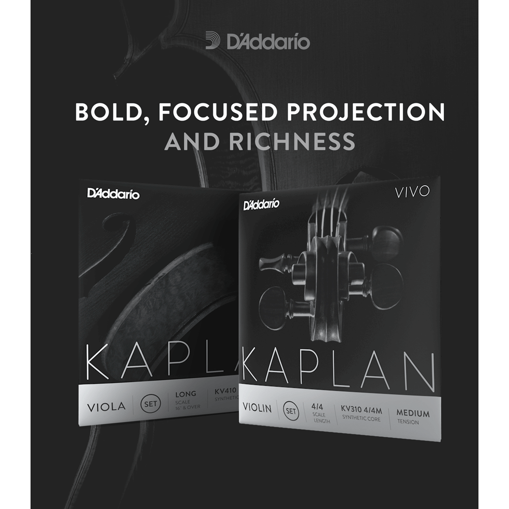 D'Addario Kaplan Vivo Viola String Set – Short Scale – Medium Tension
