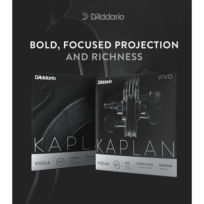 D'Addario Kaplan Vivo Viola String Set – Long Scale – Medium Tension