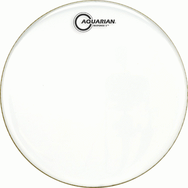 Aquarian Texture Coated Double Thin – Batter Drumhead – White – 15″ (TCDT15)