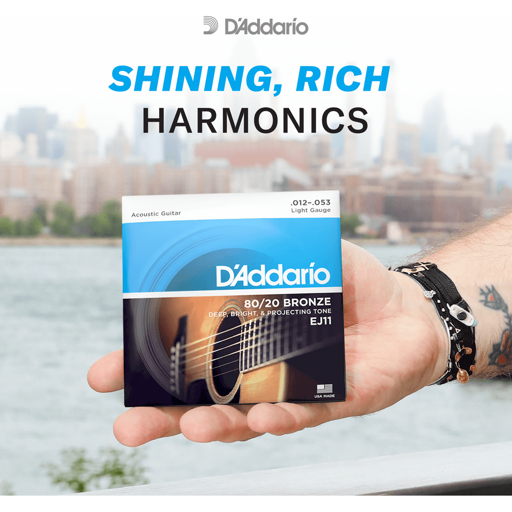D'Addario 80/20 Bronze Acoustic Guitar Strings – 12 String – 10-47