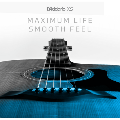 D'Addario XS 80/20 Bronze Coated Acoustic Guitar Strings – Light – 12-53