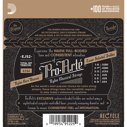 D'Addario EJ52 Pro-Arte Alto Guitar Strings, Normal Tension