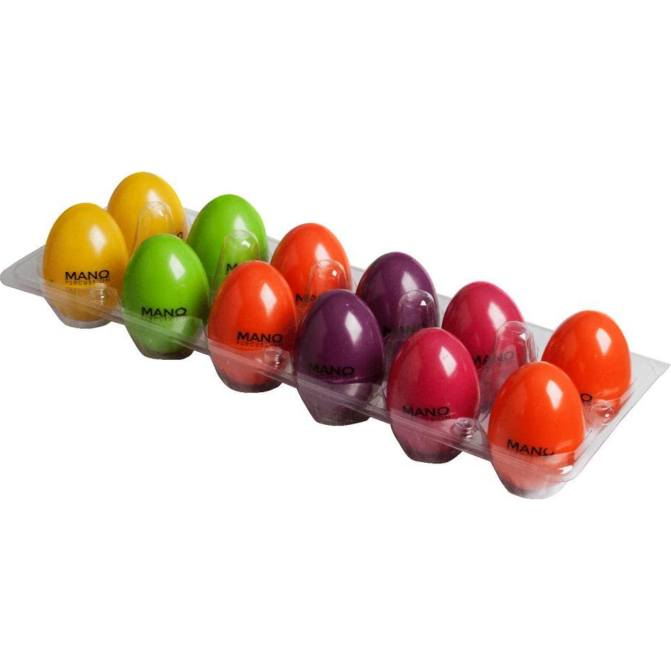 Mano Percussion EM112 Egg Maracas – 12 Pieces