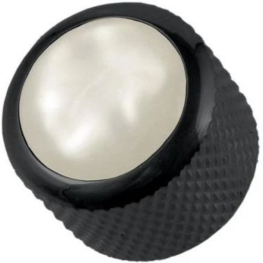 Custom Eagle Control Knob Black White Pearloid Top