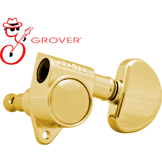 Grover Genuine 3-A-Side Rotomatic GRO102G Machine Heads Tuners Gold Les Paul