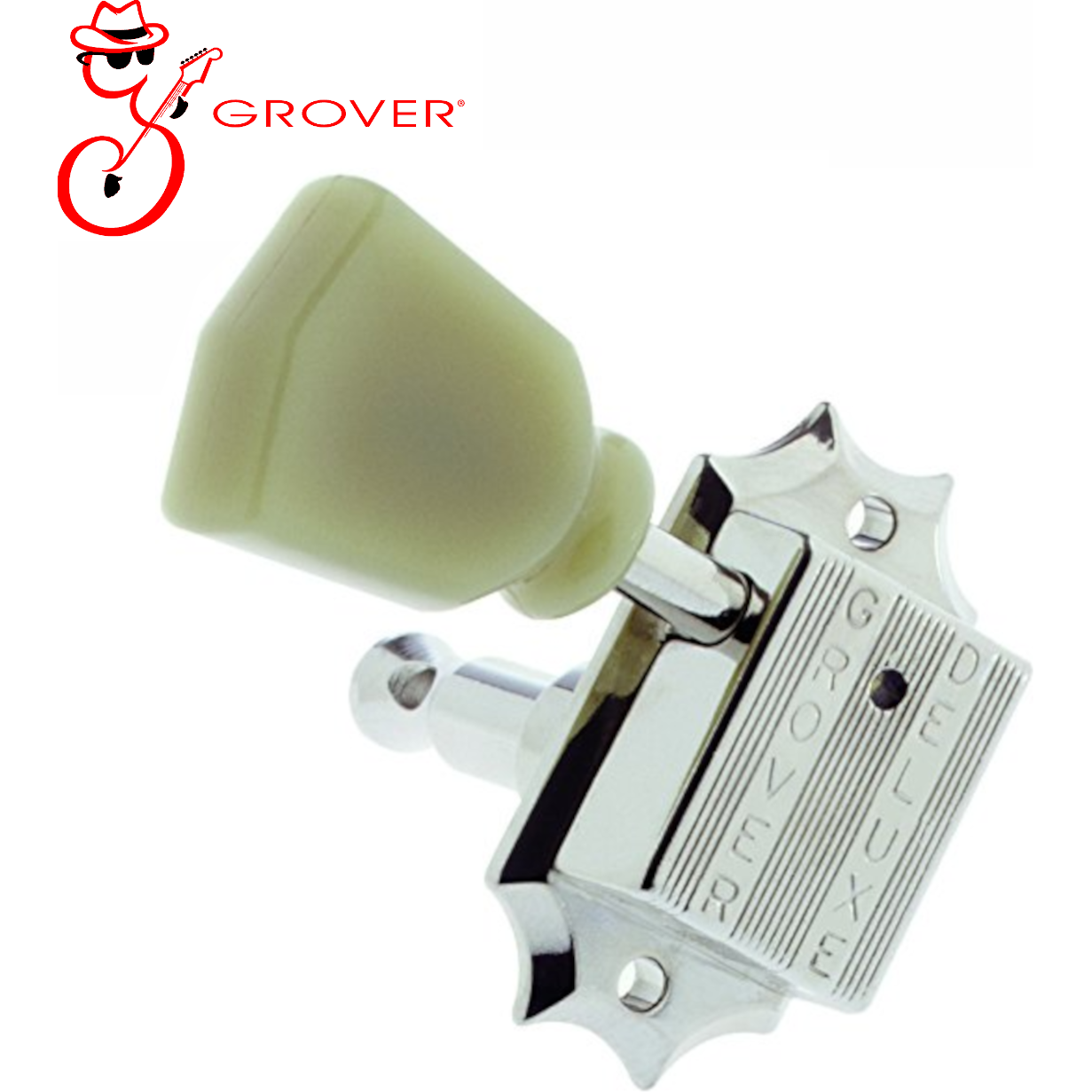 Grover Genuine 3-A-Side Deluxe GRO135C Machine Heads Tuners Chrome Les Paul