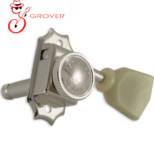 Grover Roto-Grip Locking Vintage Machine Heads 3-A-Side Nickel Tuners