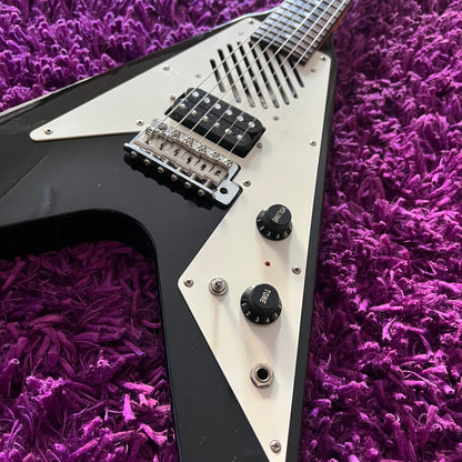 Early 90s Greco MINI-FV Flying V w/ Onboard Speaker & Gig Bag