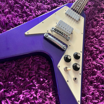 Late 1970s Greco Japan FV-600 Flying V (Refinished Purple Sparkle)