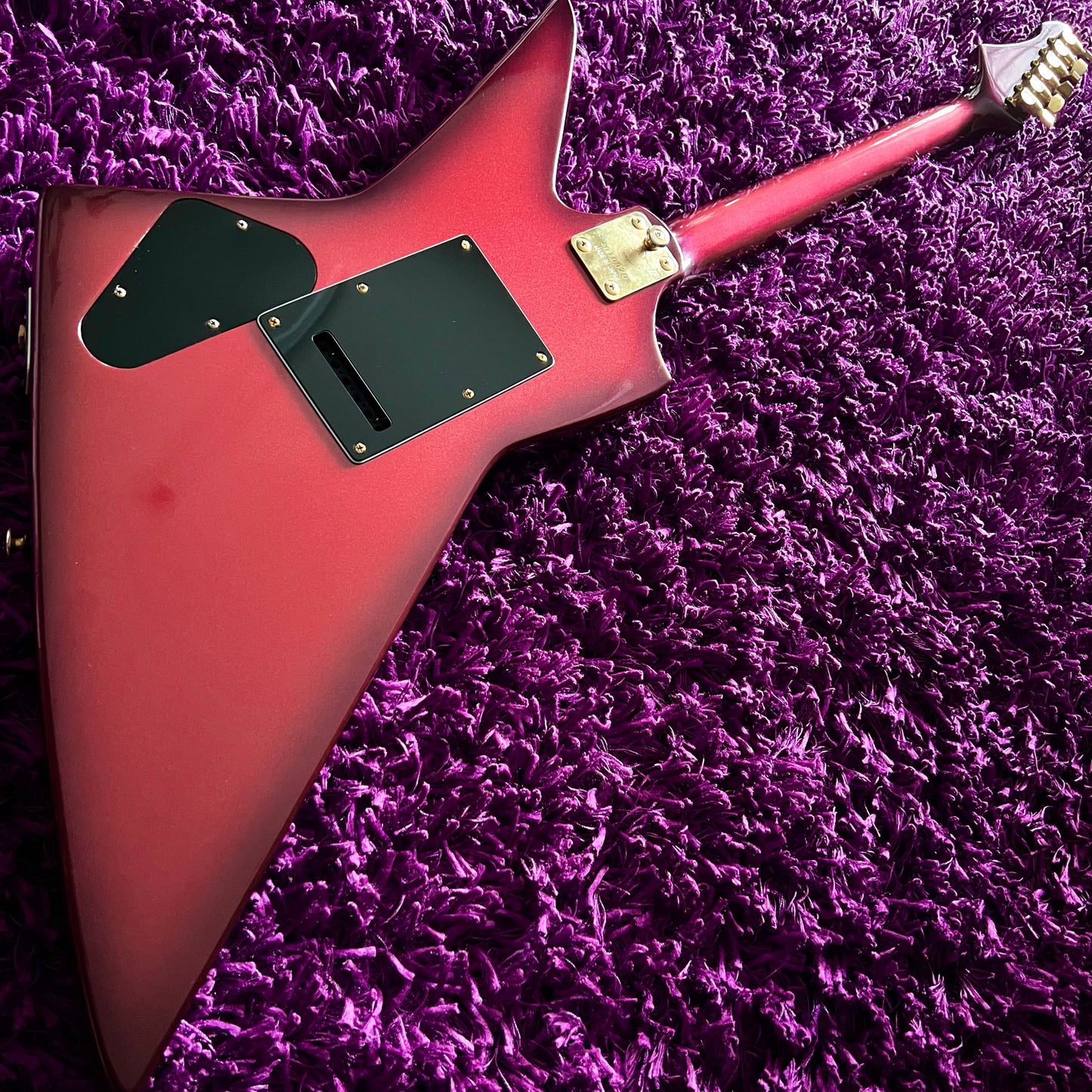 1982 Aria Pro II ZZ Custom Explorer Wine Red Burst (MIJ Matsumoku)