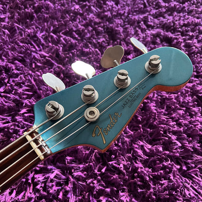 2004-05 Fender JB62-US Jazz Bass '62 Reissue Ice Blue Metallic w/ Matching Headstock (CIJ)