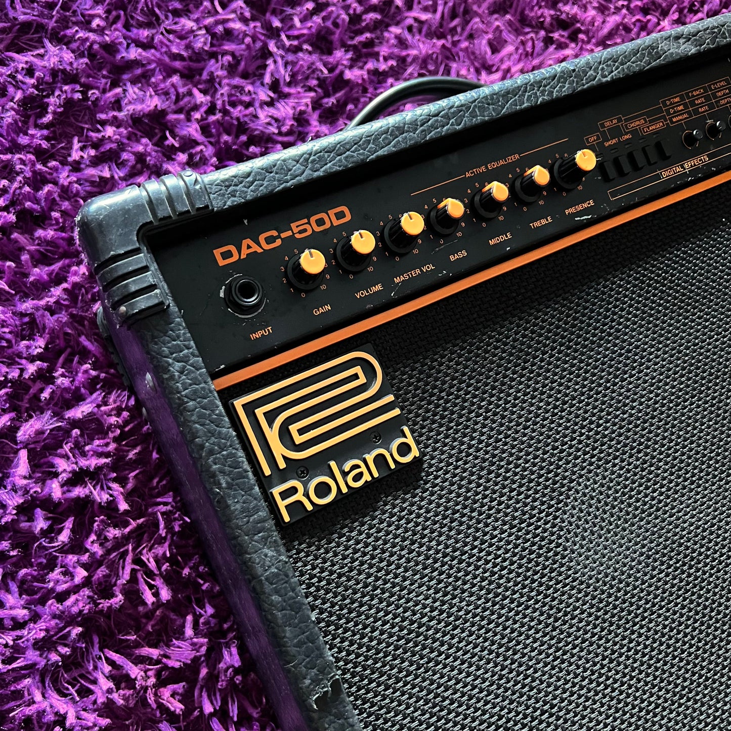 80s Roland DAC-50D Vintage Solid State 50W Combo Amp w/ Built-In Effects