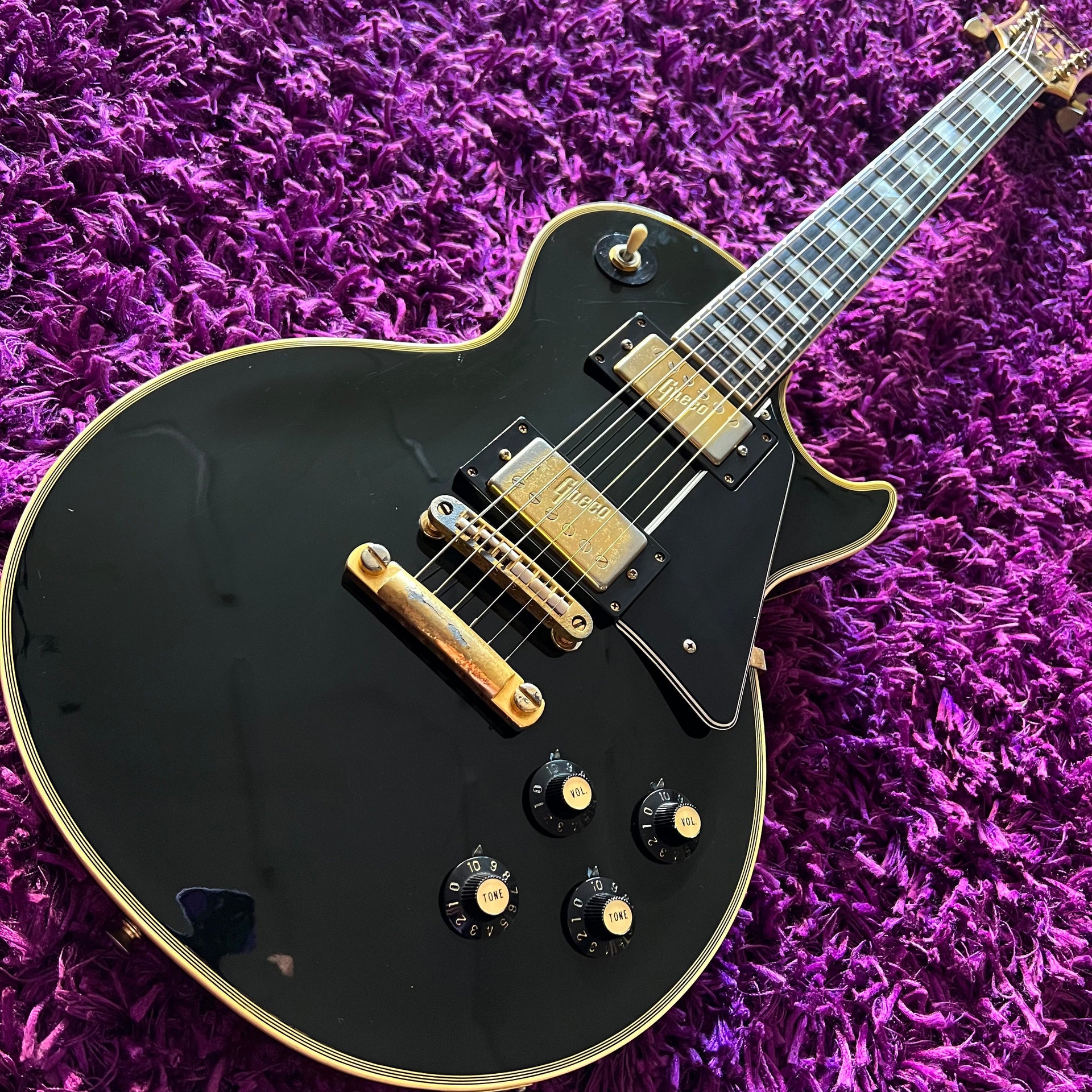 Early 1970s Greco EG-420B Les Paul Custom Black Beauty (w