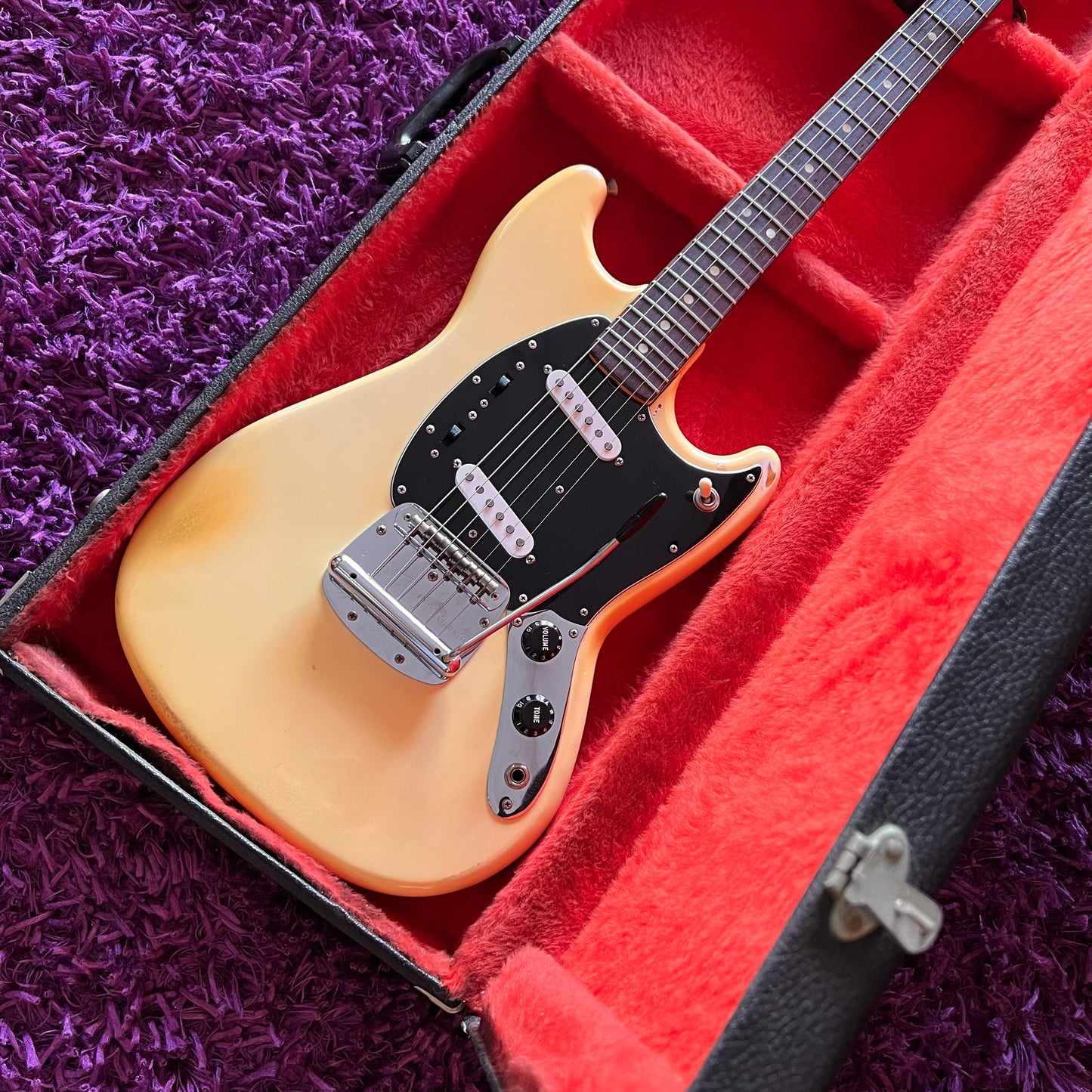 1977 Fender Mustang Olympic White (Fullerton CBS Era) (w/ OHSC)