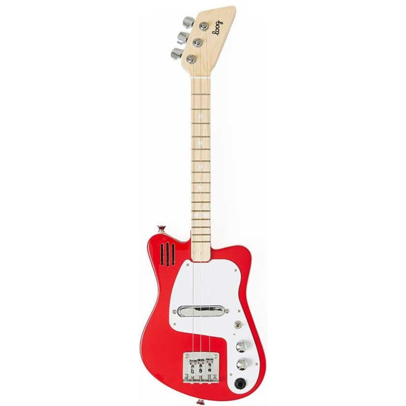 Loog Mini Kids 3-String Electric Guitar Red