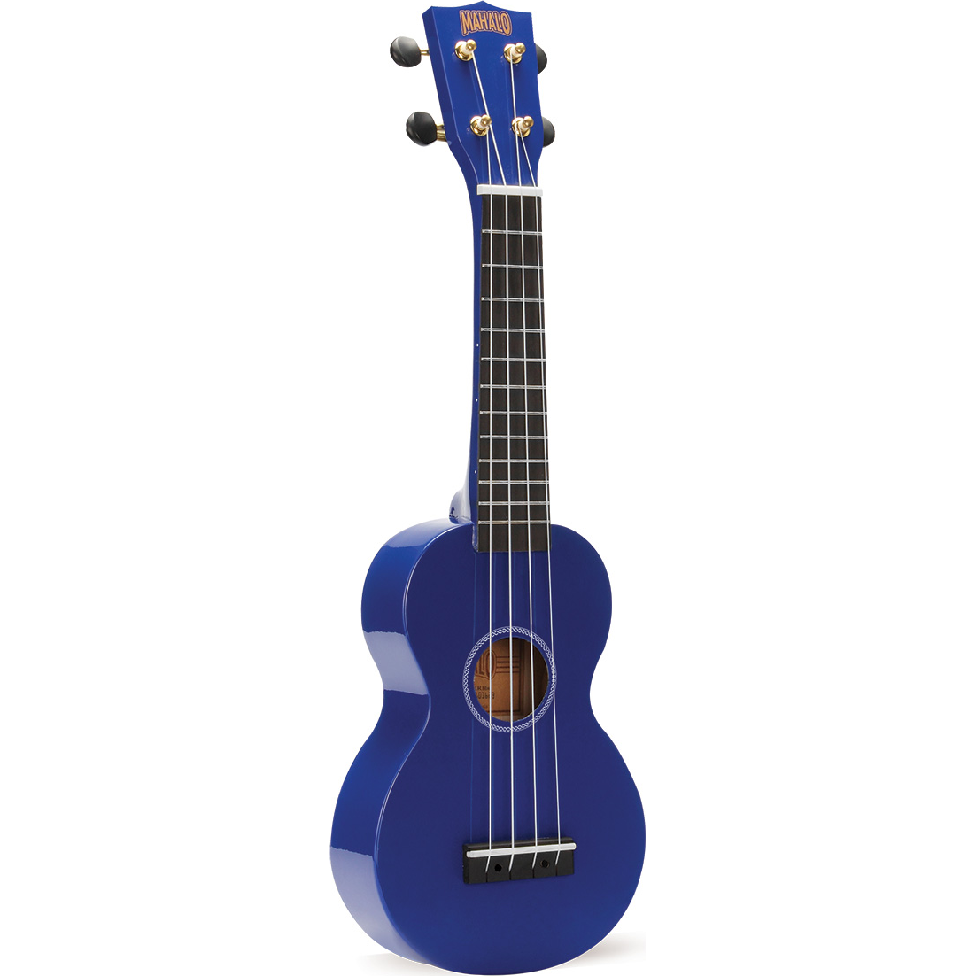 Mahalo MR1BU Rainbow Series Soprano Ukulele Blue Finish Aquila Strings & Gig Bag