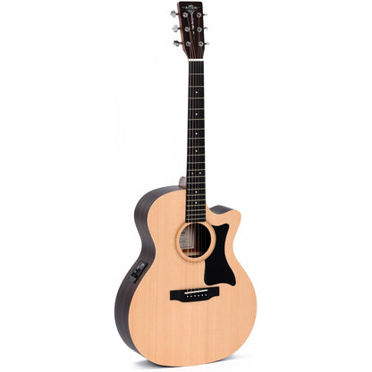 Sigma GTCE Grand OM Acoustic Guitar Cutaway Solid Spruce Top - Tilia Back and Sides - Satin