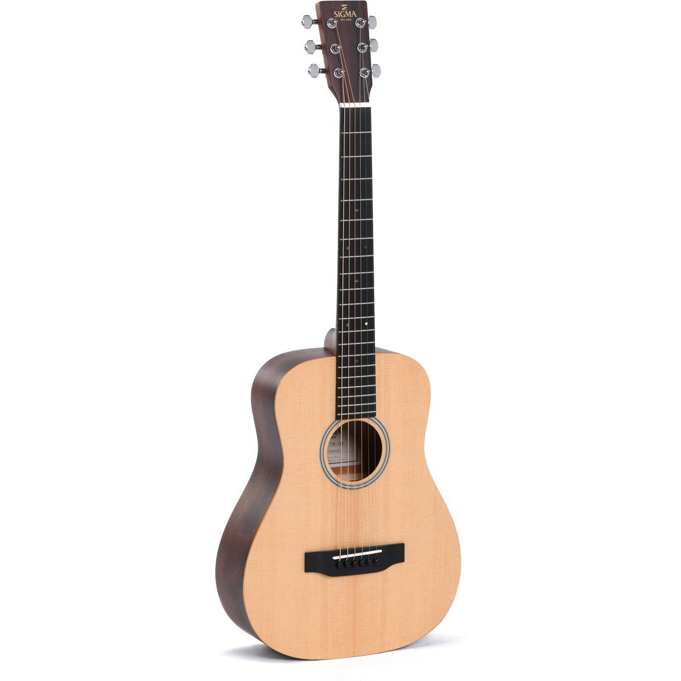 Sigma TM-12 Travel Acoustic Guitar Solid Sitka Spruce Top - Mahogany Back and Sides - Satin