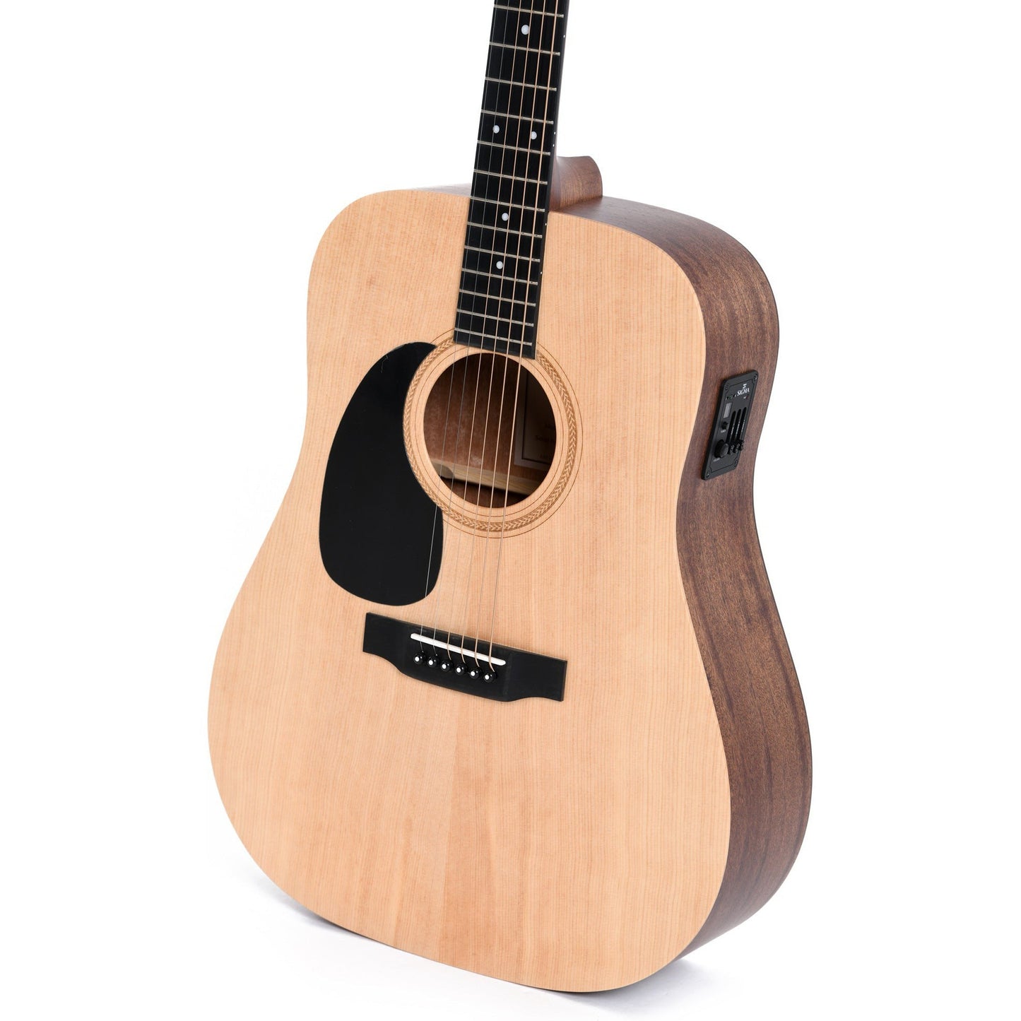 Sigma DMEL Dreadnought Acoustic Guitar Solid Spruce Top - Mahogany Back and Sides - Satin (Left Handed)