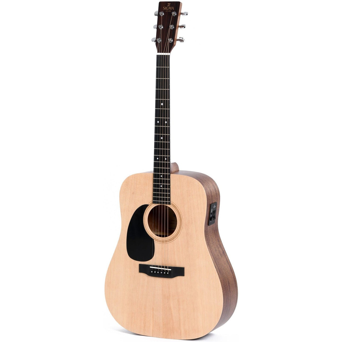 Sigma DMEL Dreadnought Acoustic Guitar Solid Spruce Top - Mahogany Back and Sides - Satin (Left Handed)