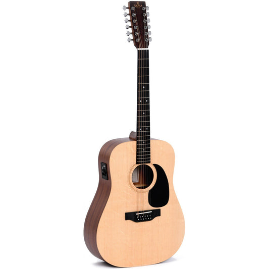 Sigma DM12E Dreadnought Acoustic Guitar 12 String Solid Spruce Top - Mahogany Back and Sides - Satin