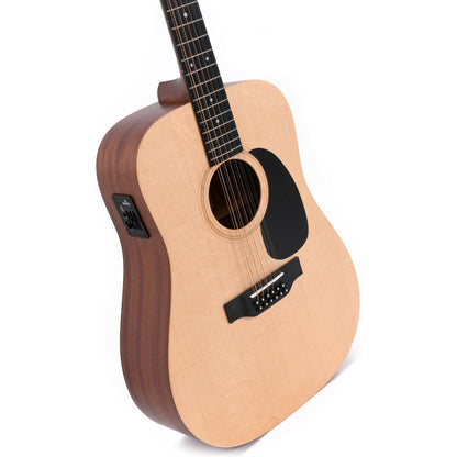 Sigma DM12E Dreadnought Acoustic Guitar 12 String Solid Spruce Top - Mahogany Back and Sides - Satin