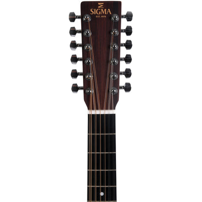 Sigma DM12E Dreadnought Acoustic Guitar 12 String Solid Spruce Top - Mahogany Back and Sides - Satin