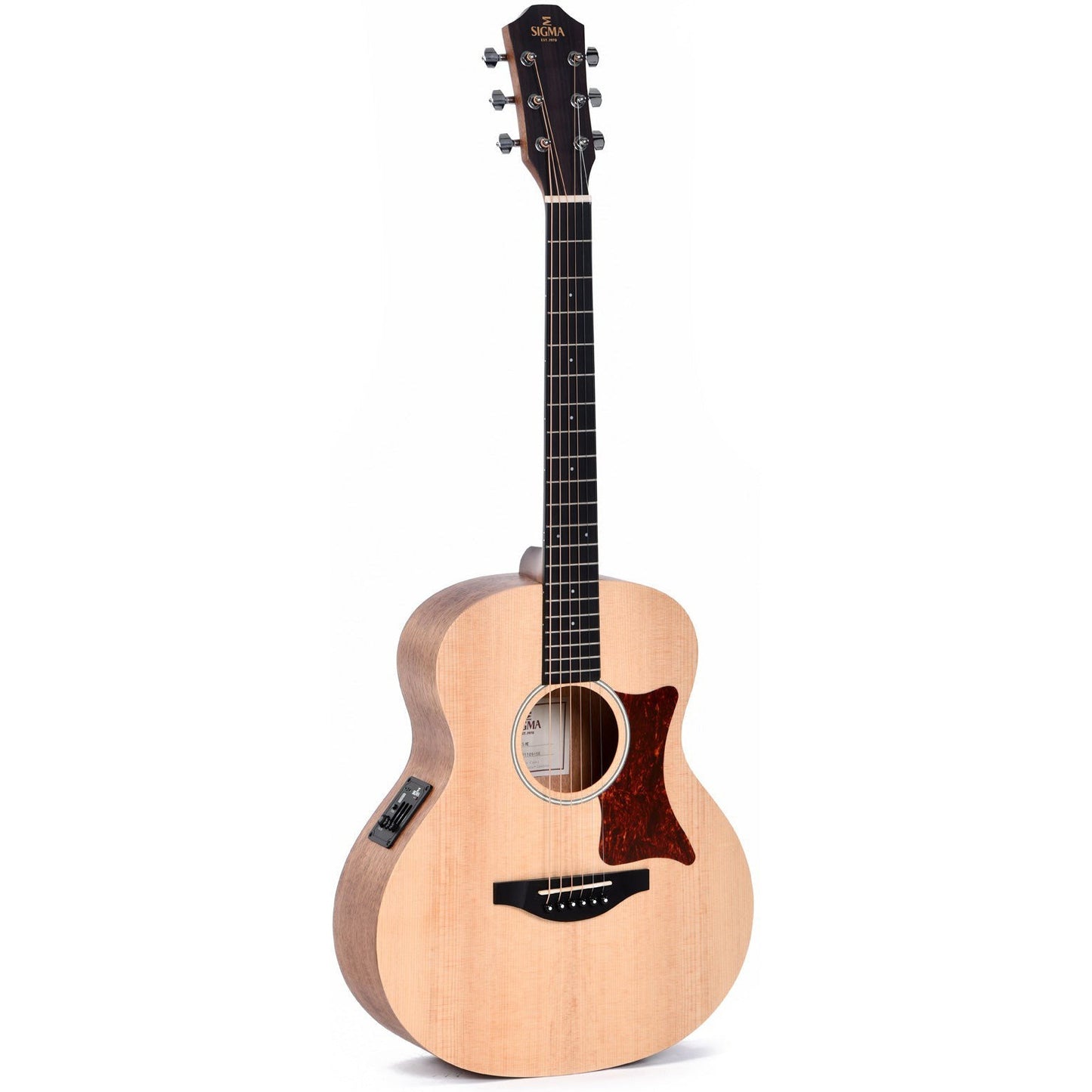 Sigma GSME Short Scale Grand OM Acoustic Guitar Solid Spruce Top - Mahogany Back and Sides - Satin