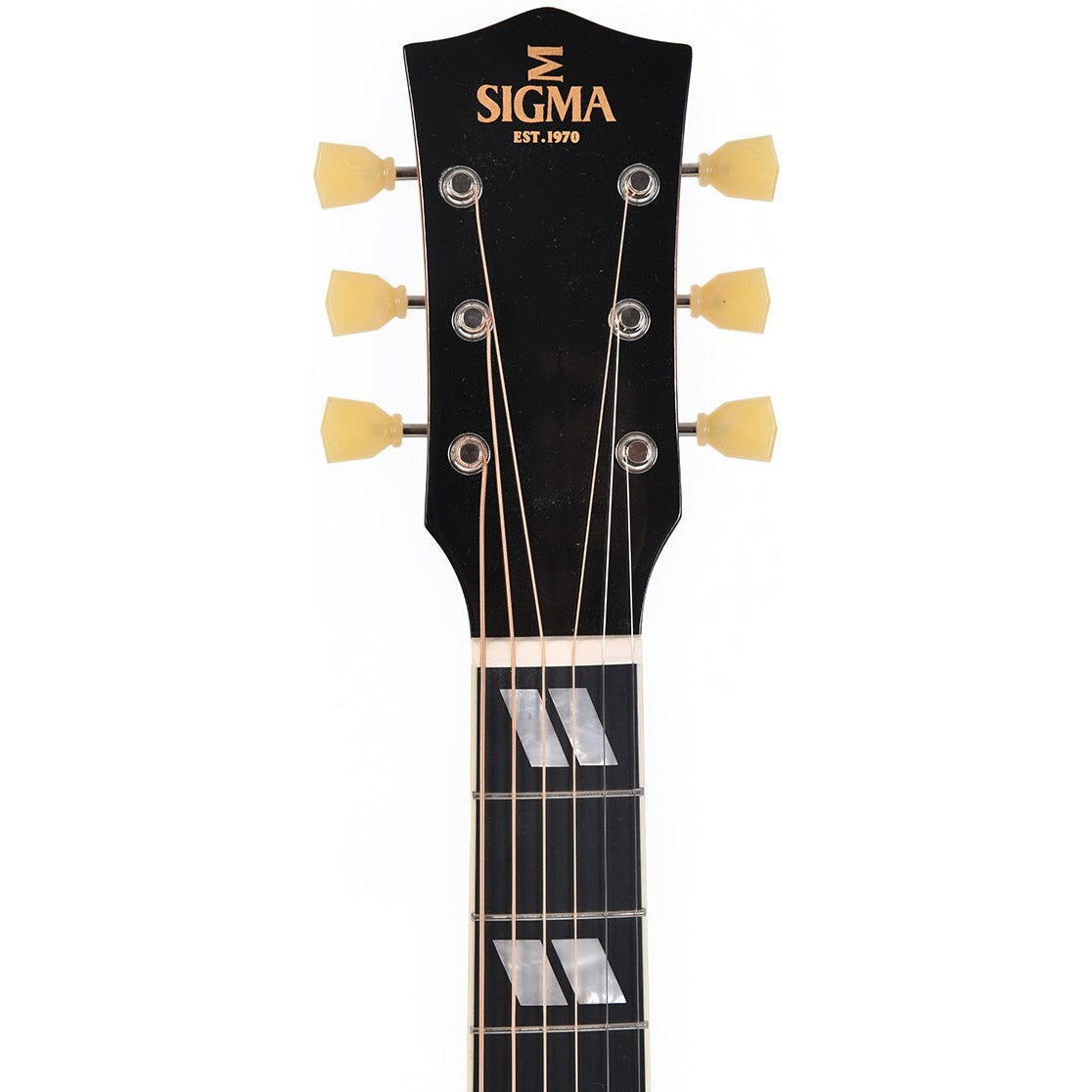 Sigma DA-SG7 Dreadnought Acoustic Guitar Solid Sitka Spruce Top - Flamed Maple Back and Sides - Dark Vintage Sunburst - Dove - Gloss