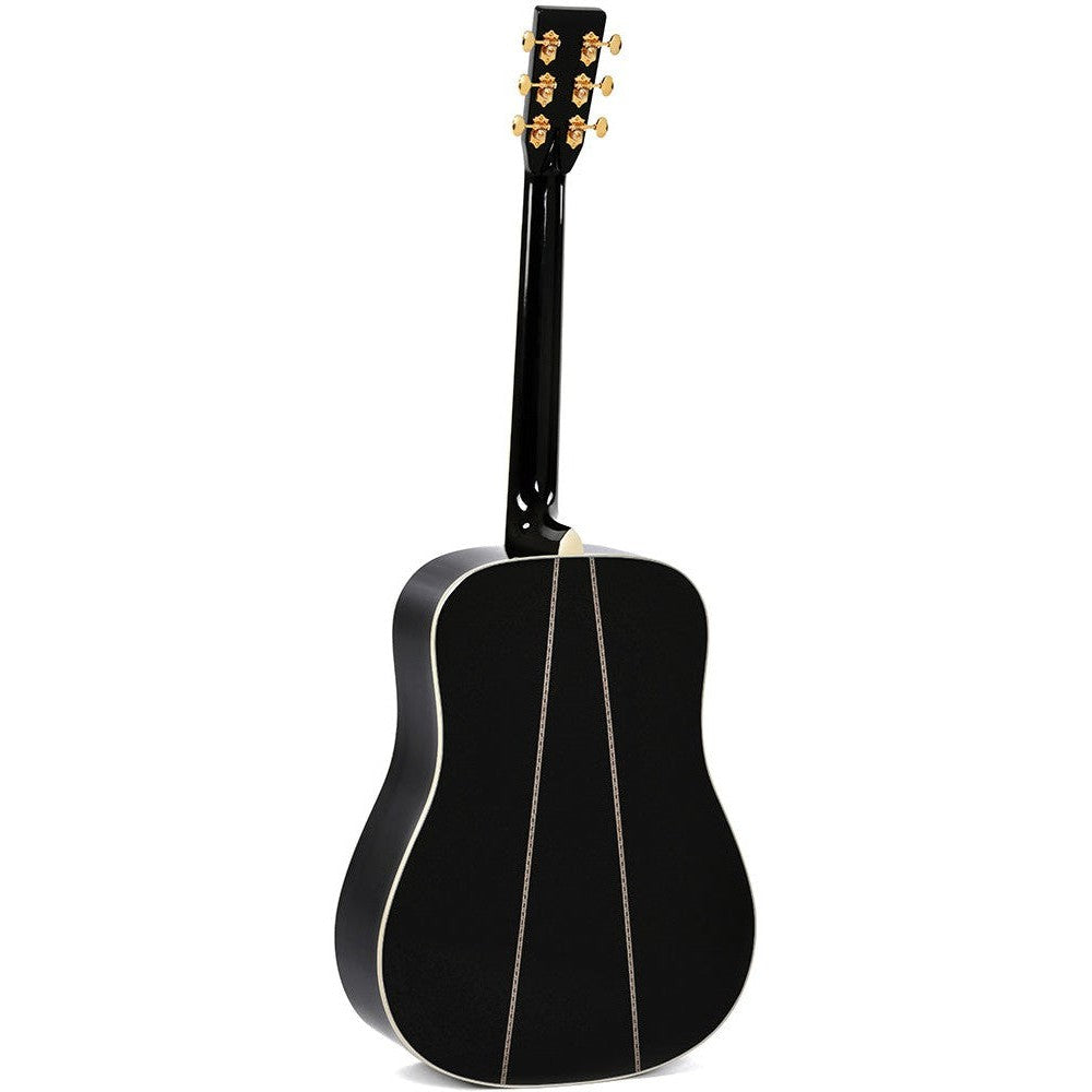 Sigma SDR-42 NASHVILLE Dreadnought Acoustic Guitar All Solid Sitka Spruce Top and Rosewood Back and Sides - Style 42 Black Gloss