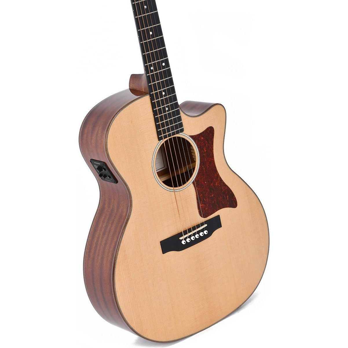 Sigma GMC-1E Grand OM Acoustic Guitar Solid Spruce Top Cutaway - Mahogany Back and Sides - Gloss