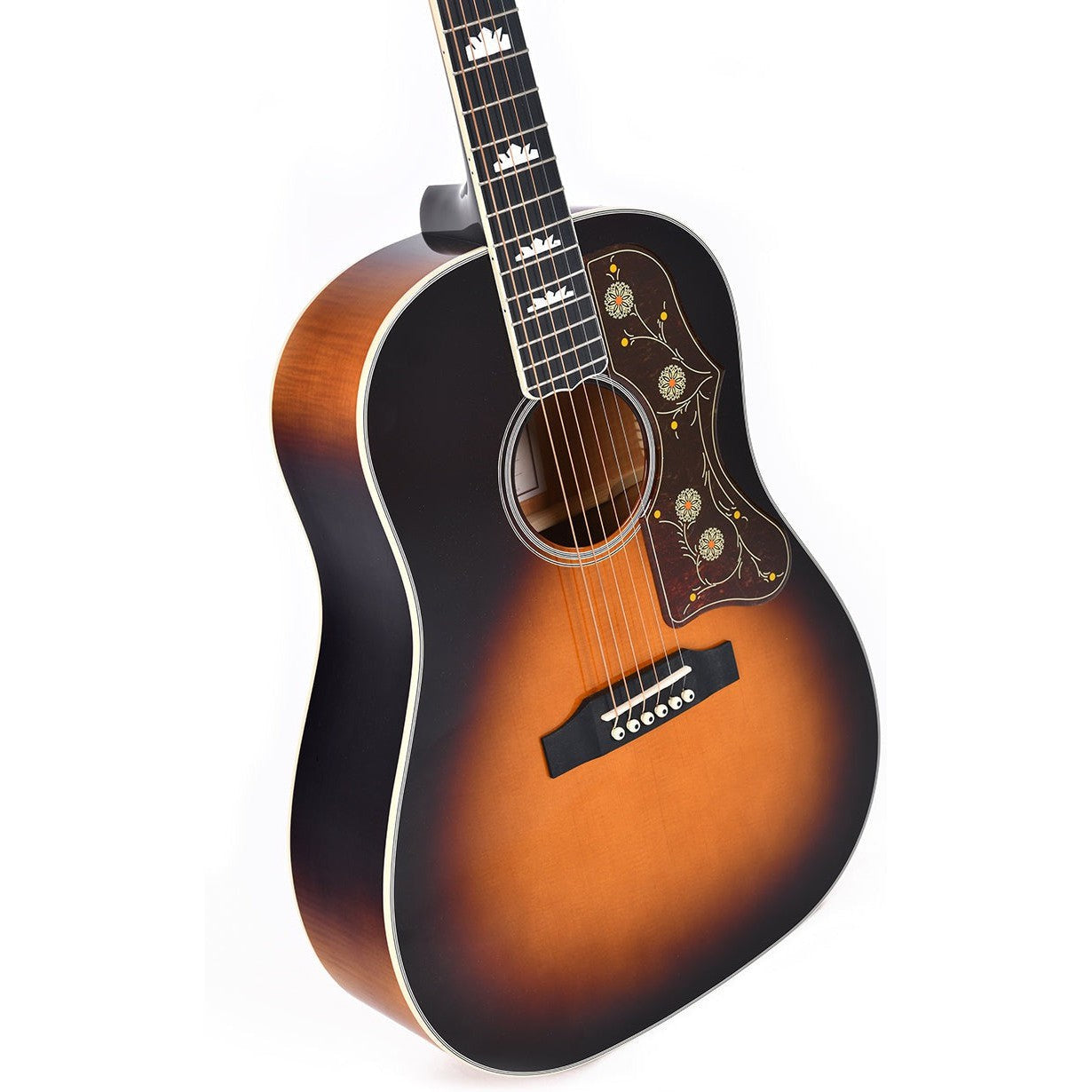 Sigma JA-SG200 Dreadnought Acoustic Guitar Slope Shoulder Solid Sitka Spruce Top - Flamed Maple Back and Sides - Sunburst Gloss