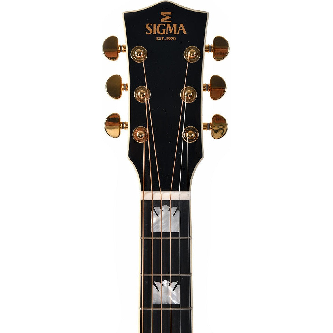 Sigma JA-SG200 Dreadnought Acoustic Guitar Slope Shoulder Solid Sitka Spruce Top - Flamed Maple Back and Sides - Sunburst Gloss