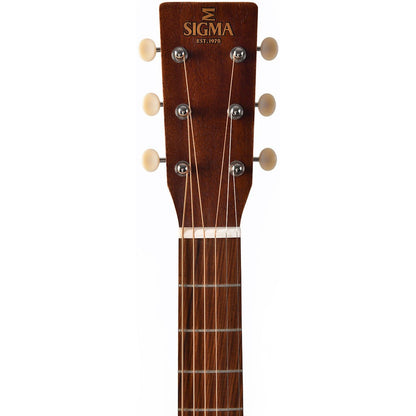 Sigma GMC-15E AGED Grand OM Acoustic Guitar Solid Mahogany Top - Cutaway - Aged - Satin