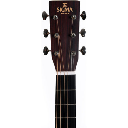 Sigma OMT-28H OM Acoustic Guitar Solid Spruce Top - Tilia Back and Sides - Herringbone - Gloss